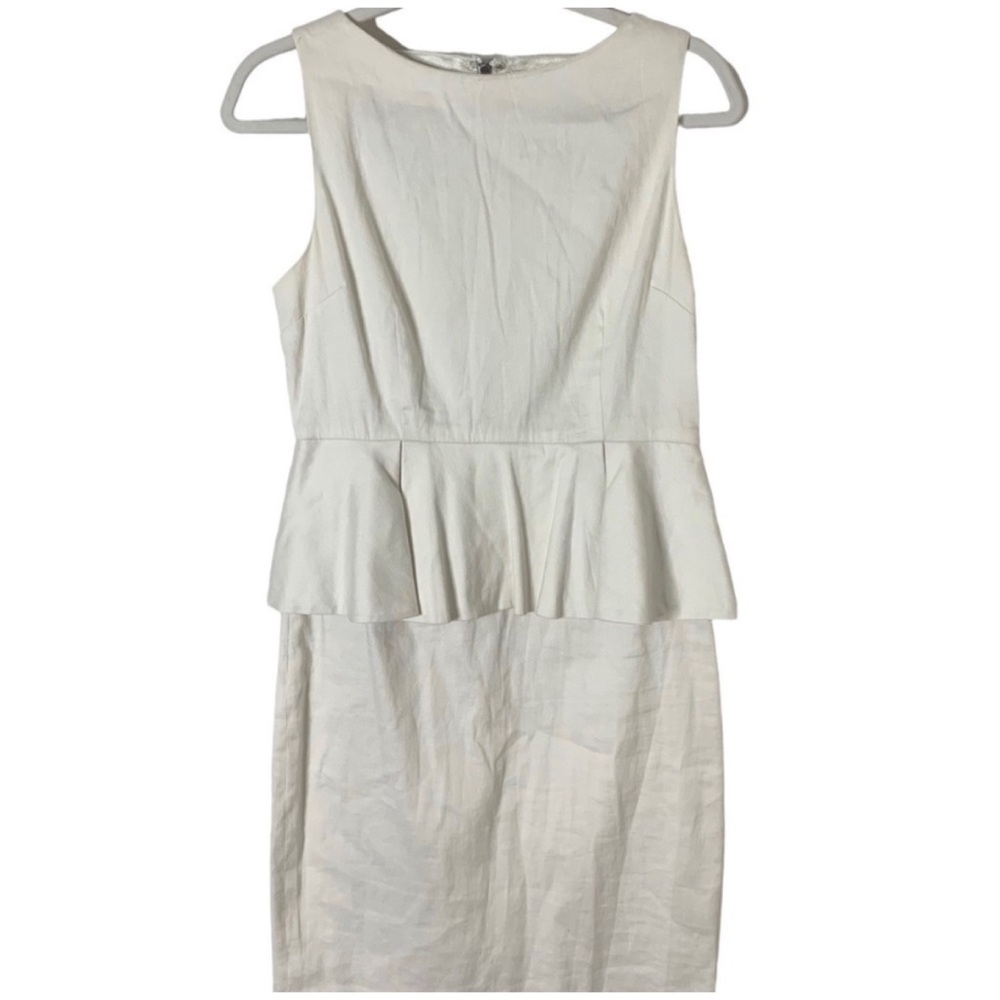 Alice + Olivia Size 8 Ivory Shimmer Joey Peplum Career Corpcore Office Attire